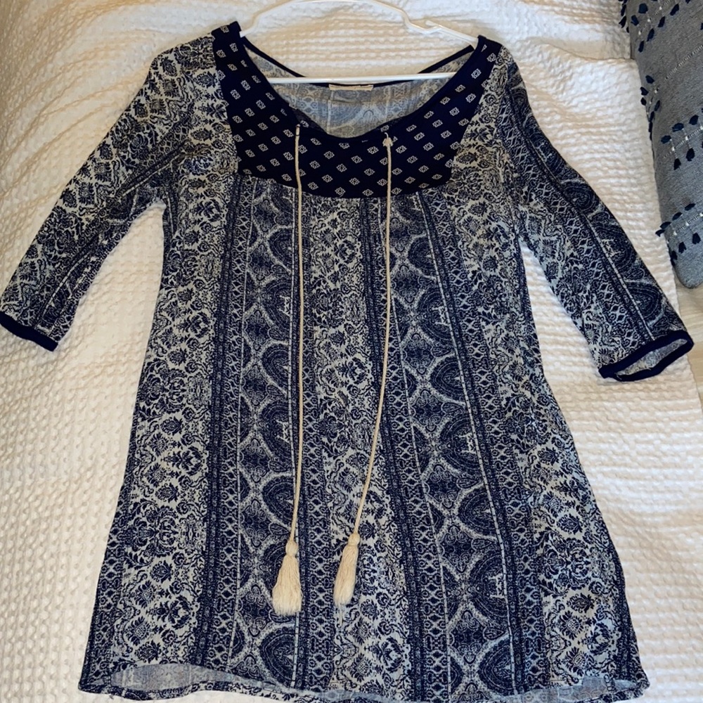 R2D Blue Paisley Tassel Coverup / Dress